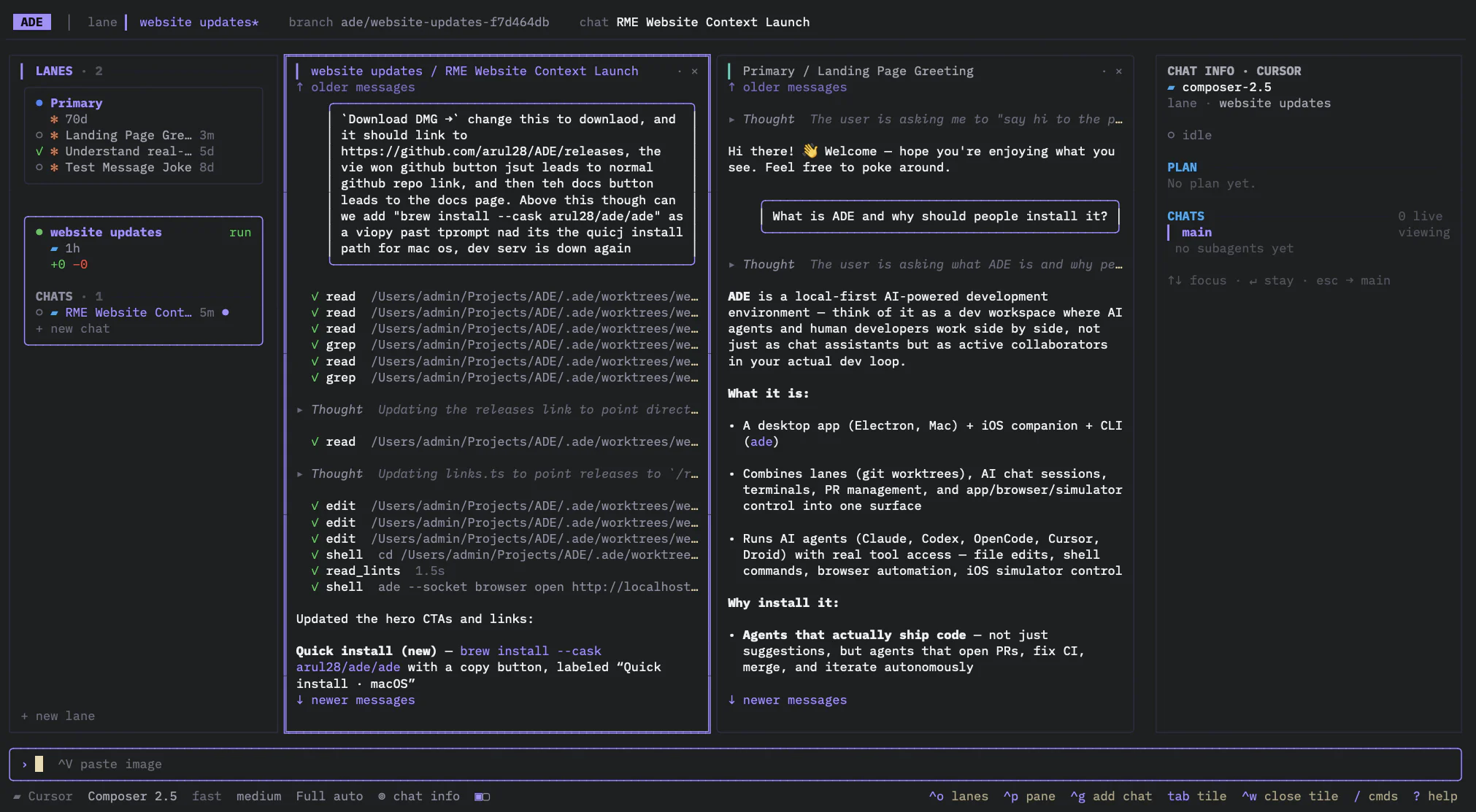 ADE screenshot 2